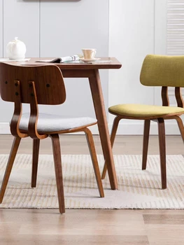 Скандинавские обеденные стулья из массива дерева, стул со спинкой для кухни и спальни, современная минималистичная мебель для дома, стул для ресторана в отеле.