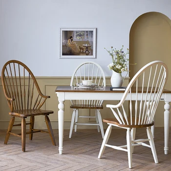 Современные эргономичные обеденные стулья Деревянные передвижные обеденные стулья для кухни в спальне Роскошный дизайн Silla Nordica Мебель для дома FY40XP