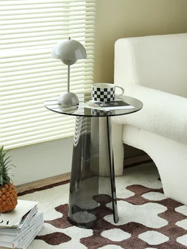 Современный акриловый журнальный столик, приставной столик, Маленький круглый столик, прикроватный столик, Повседневные приставные столики, угловой столик для гостиной