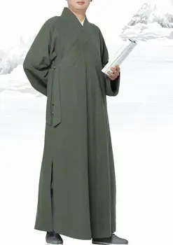 УНИСЕКС высокое качество рами дзен лэй униформа для медитации халат будды одежда буддийское платье монахи шаолиньского кунг-фу костюмы зеленый/серый