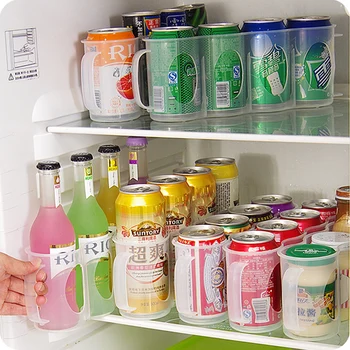 Холодильник Пластиковый Контейнер Для Хранения Сока Стеллажи Для Напитков Холодильник Бутылка Для Напитков Коробка Для Хранения Банок Кухонное Хранение И Организация