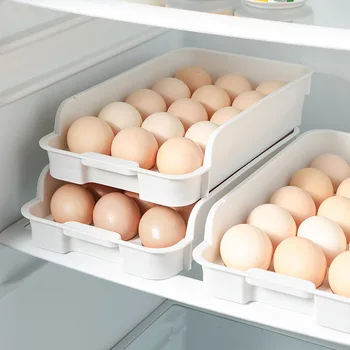 Ящик для хранения яиц В холодильнике, кронштейн для яиц, Артефакт Можно укладывать В Выдвижной Кухонный ящик Для яиц, Органайзер для кухонных принадлежностей